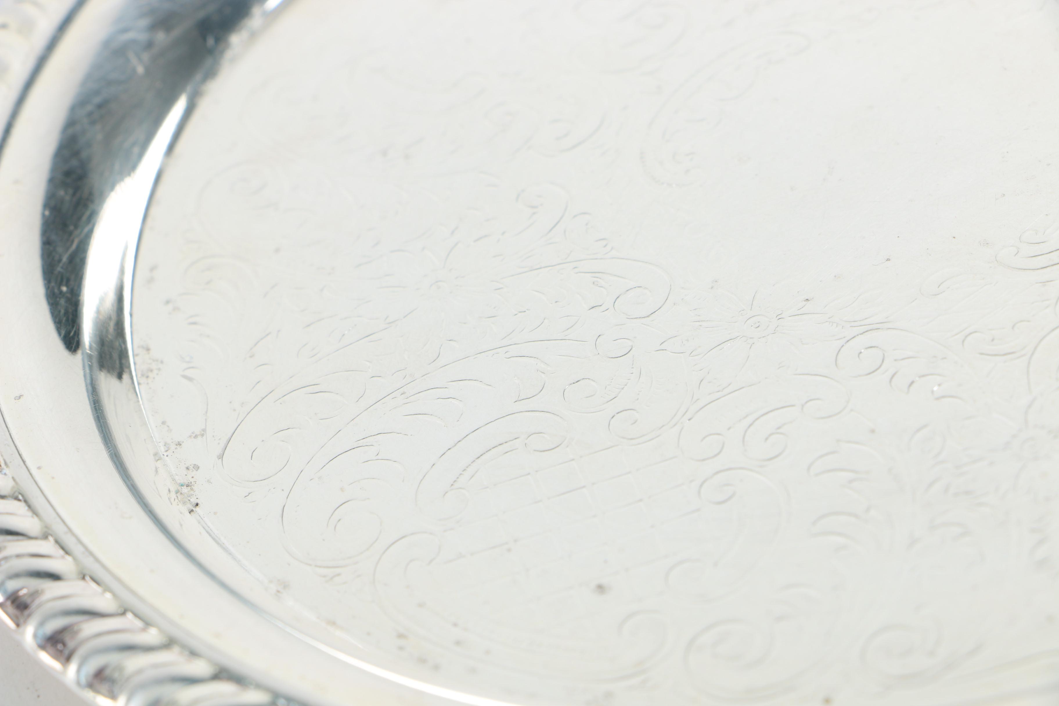 Community, Leonard, Reed & Barton, and Other Silver Plate Serving Trays