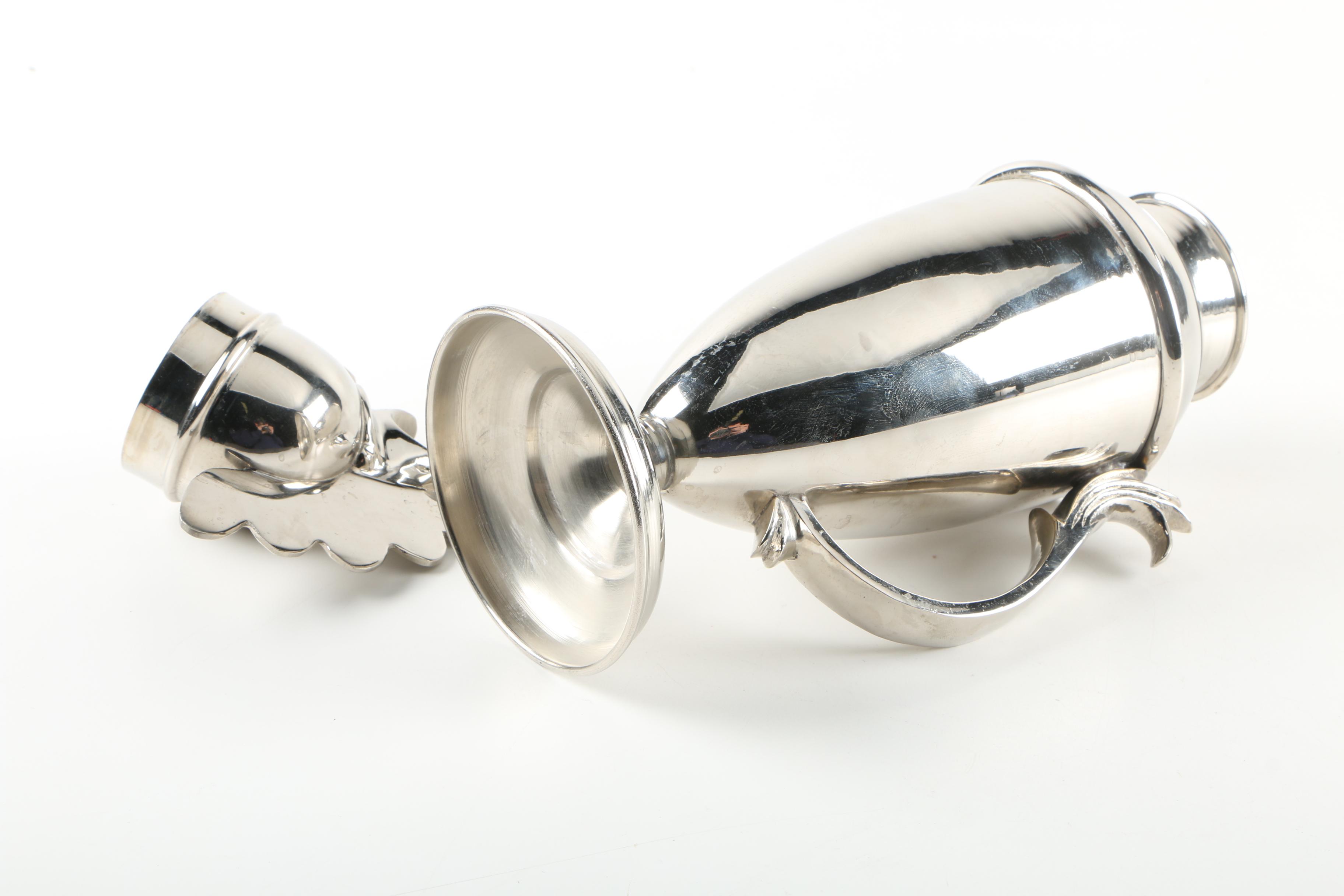 Silver Plate "Rooster" Cocktail Shaker