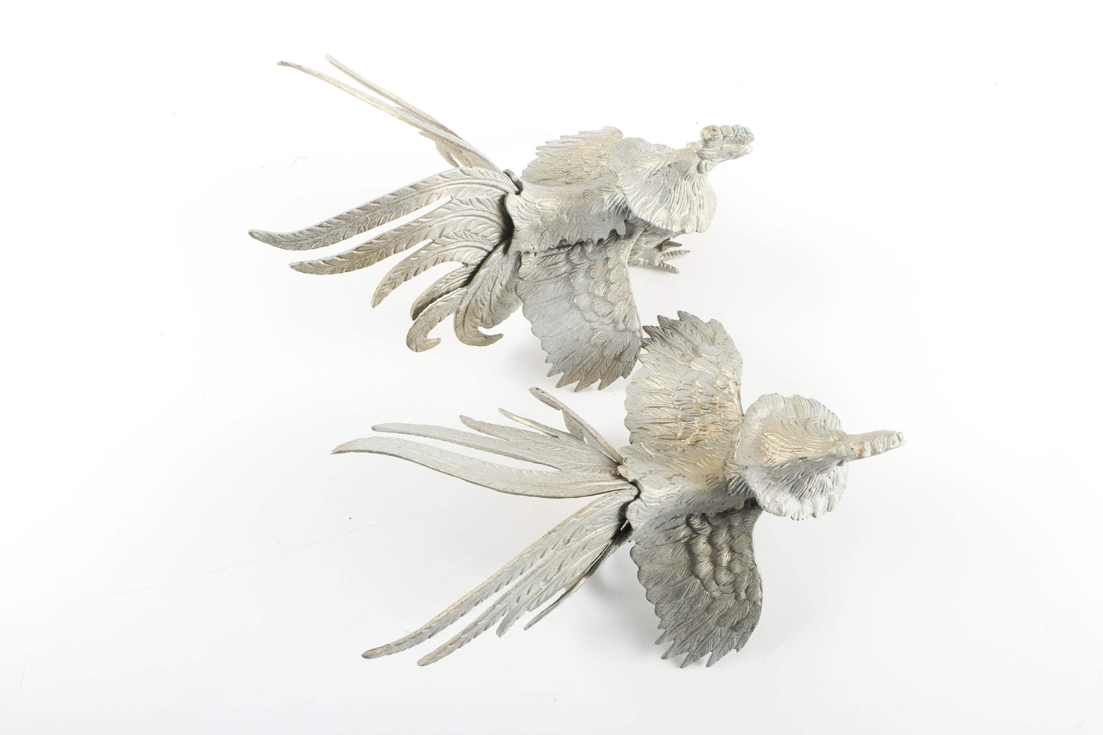 Embellished Brass Roosters