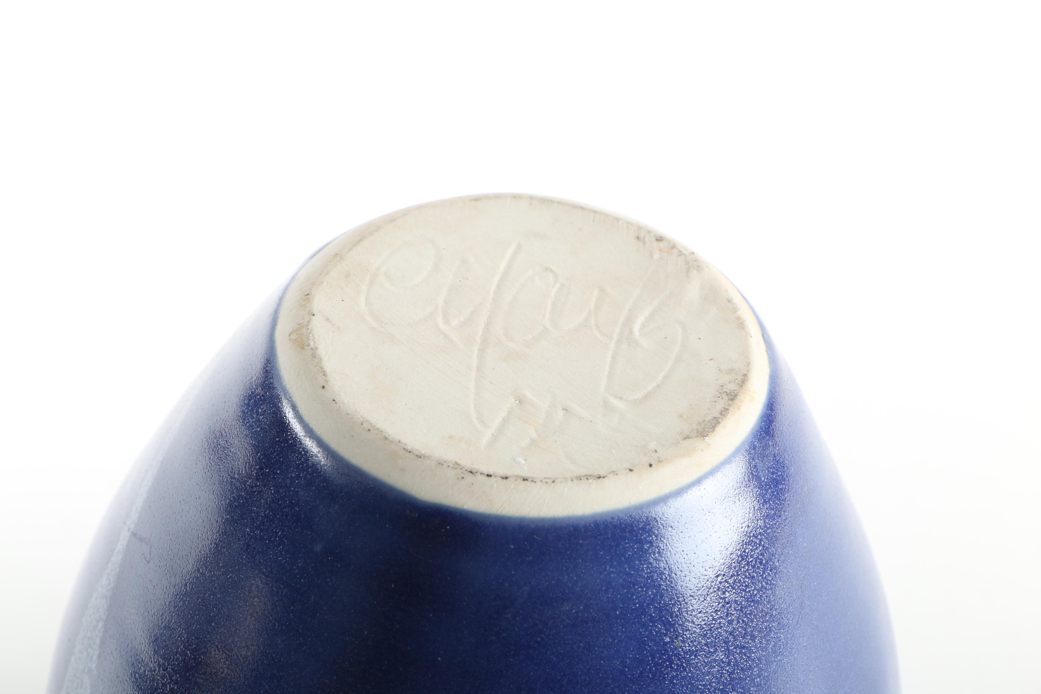 Signed Art Pottery Bowl and Vase