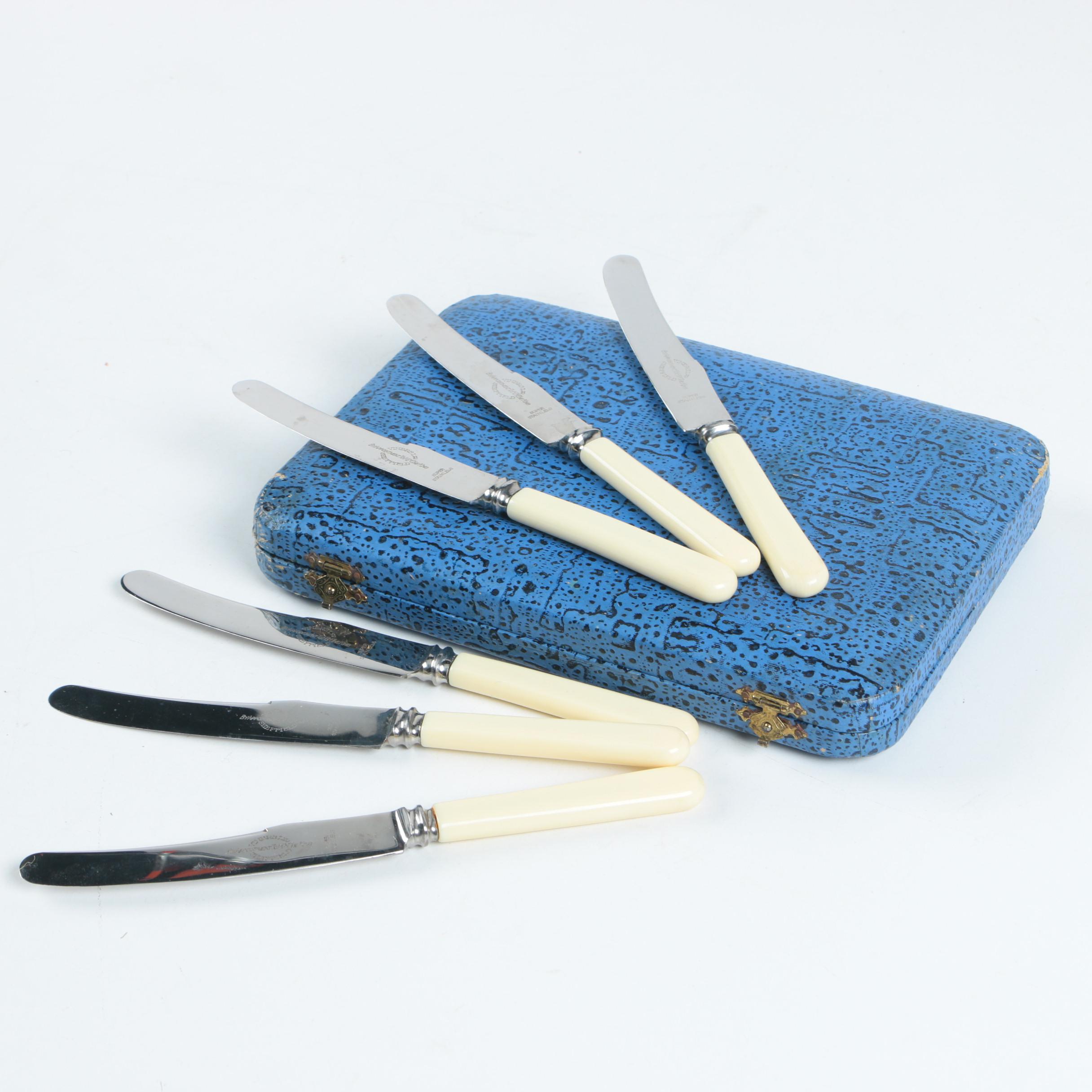Viners Ltd. Sheffield Ivorine Knife Set