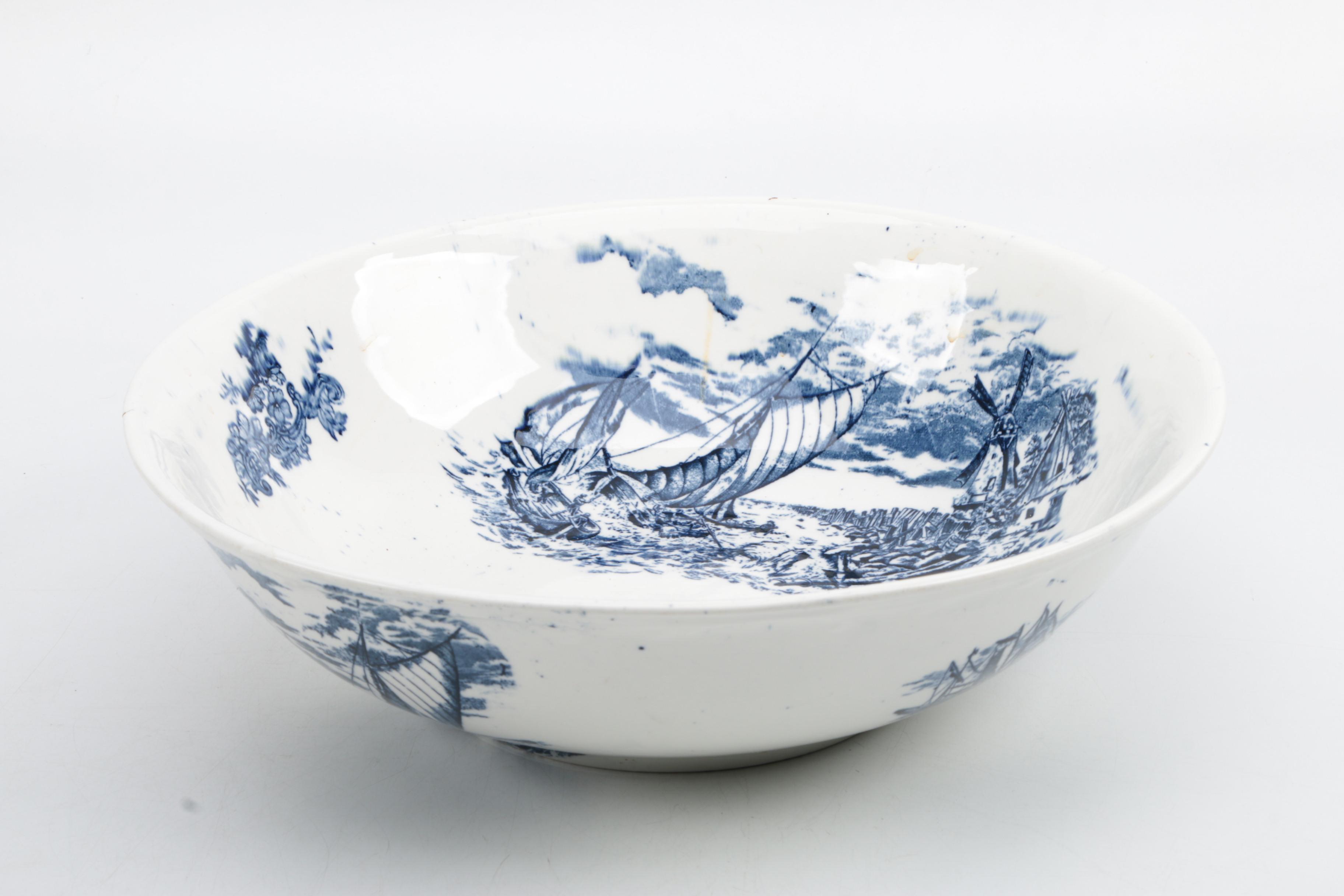 Vintage Maddocks Lamberton Works Porcelain Pitcher and Wash Bowl