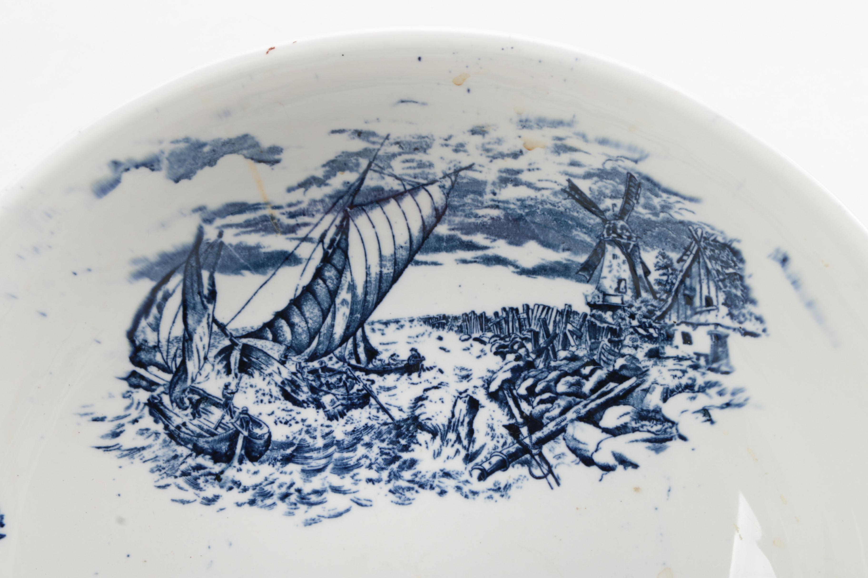 Vintage Maddocks Lamberton Works Porcelain Pitcher and Wash Bowl