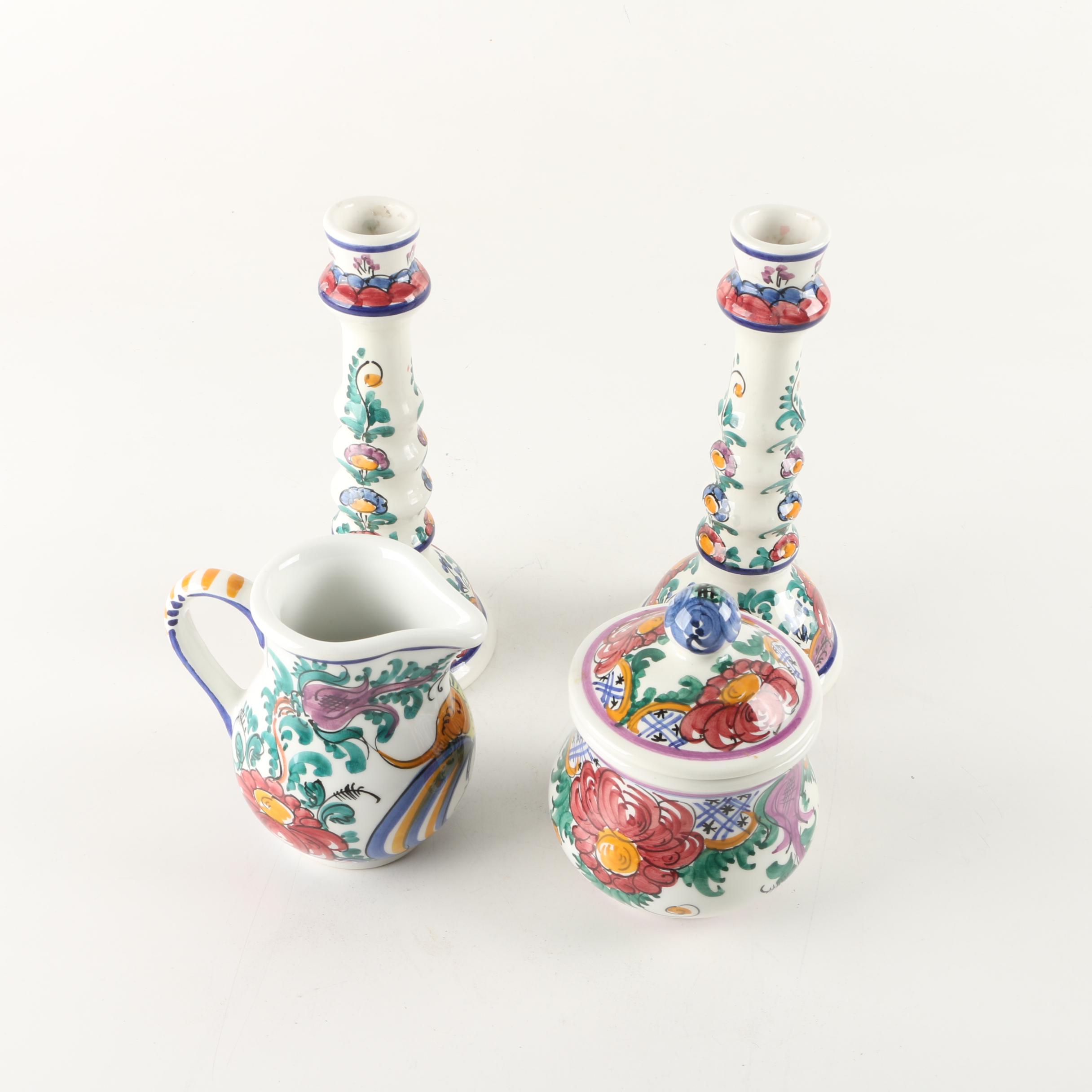 Hand-Painted Greek Ceramic Tableware