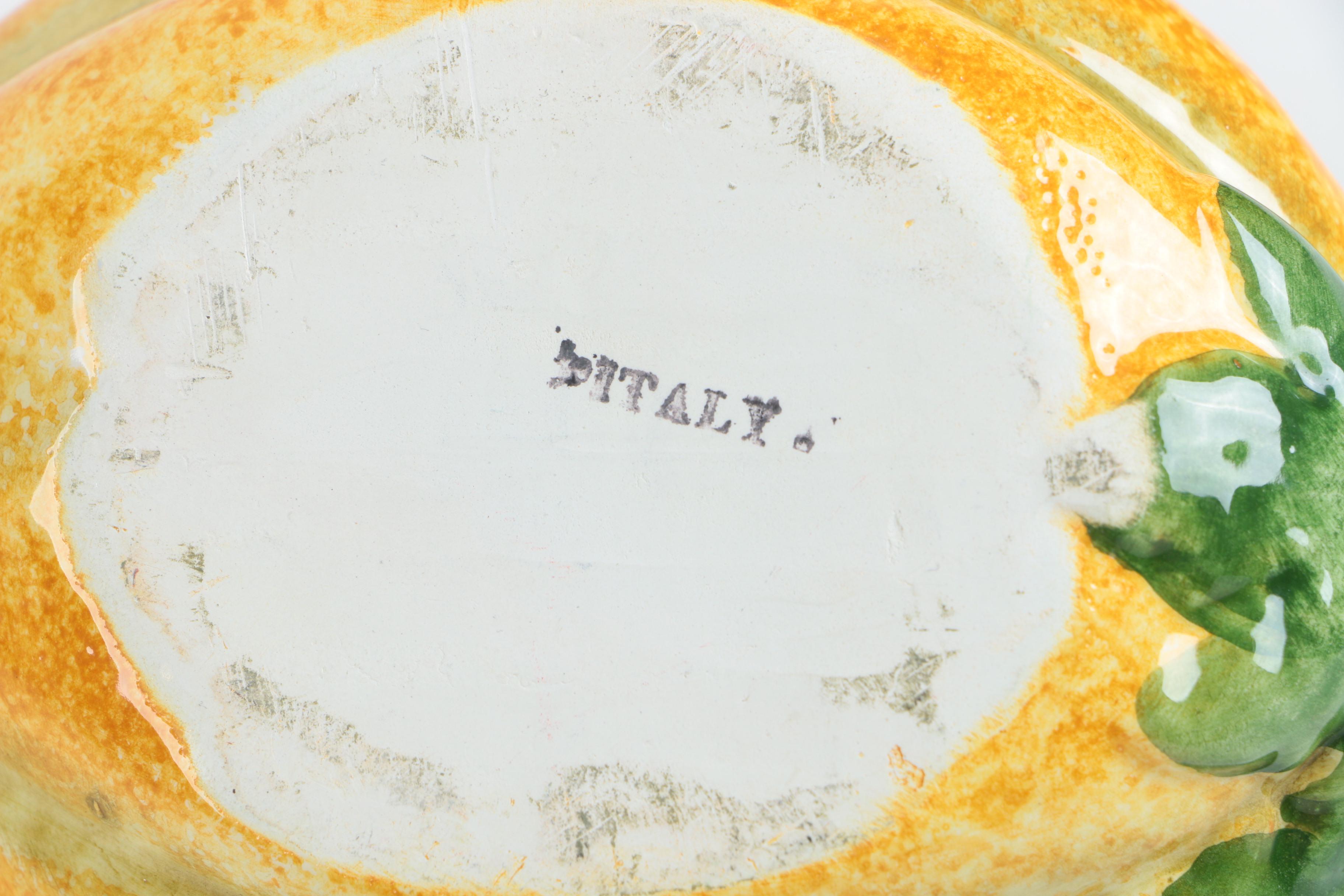 Figural Serveware with a Vegetable Motif Including Fitz and Floyd