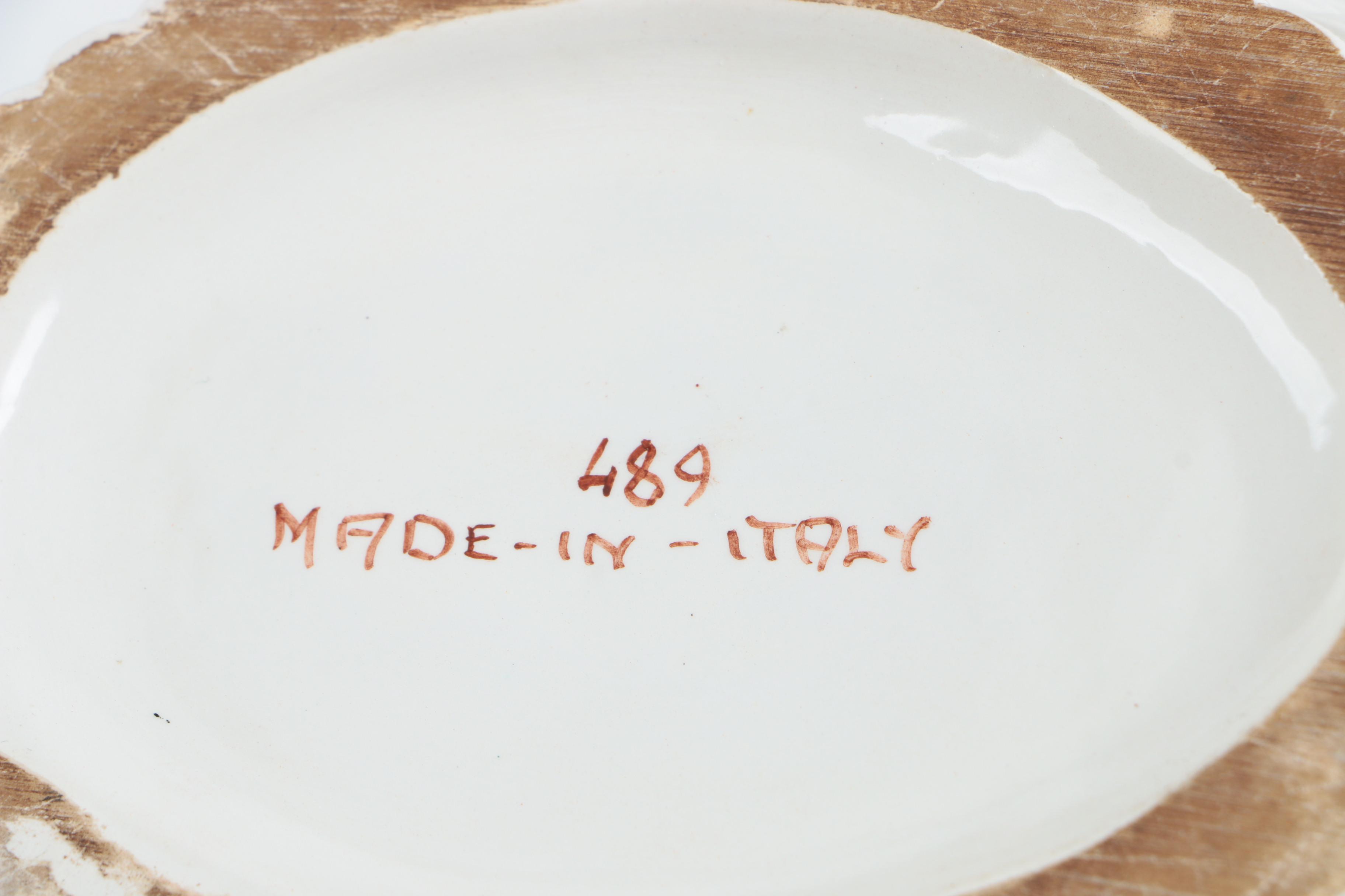 Italian Majolica Pottery Embellished With Fruit in Relief