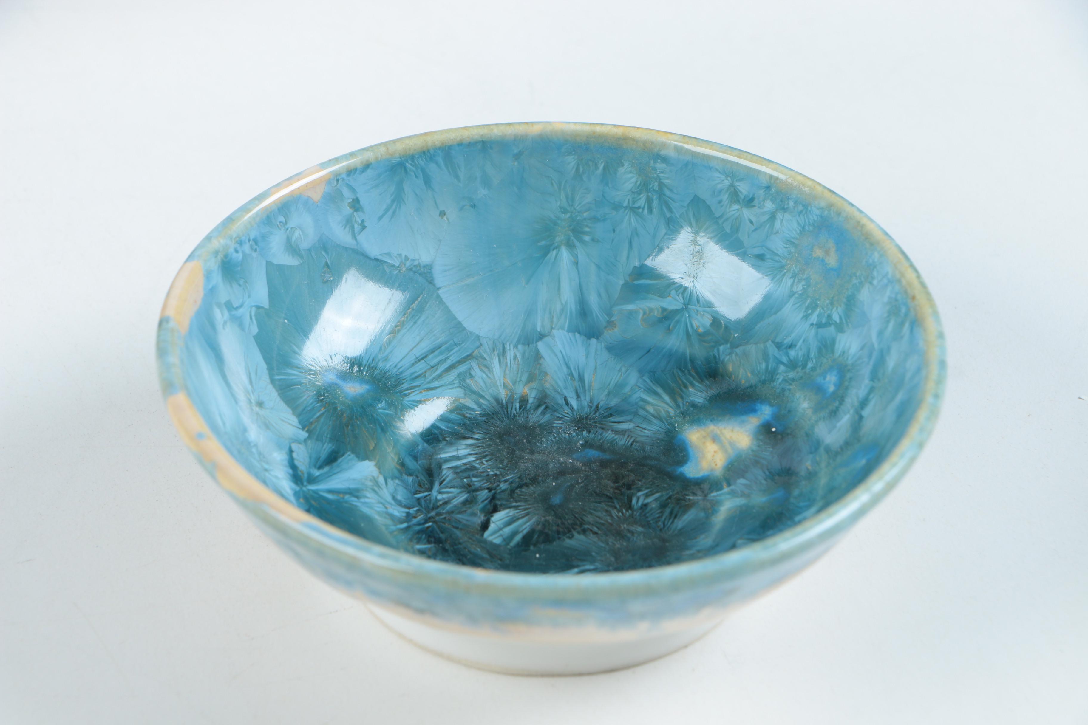 Art Pottery Serving Dishes Including Edgecomb Potters Crystalline