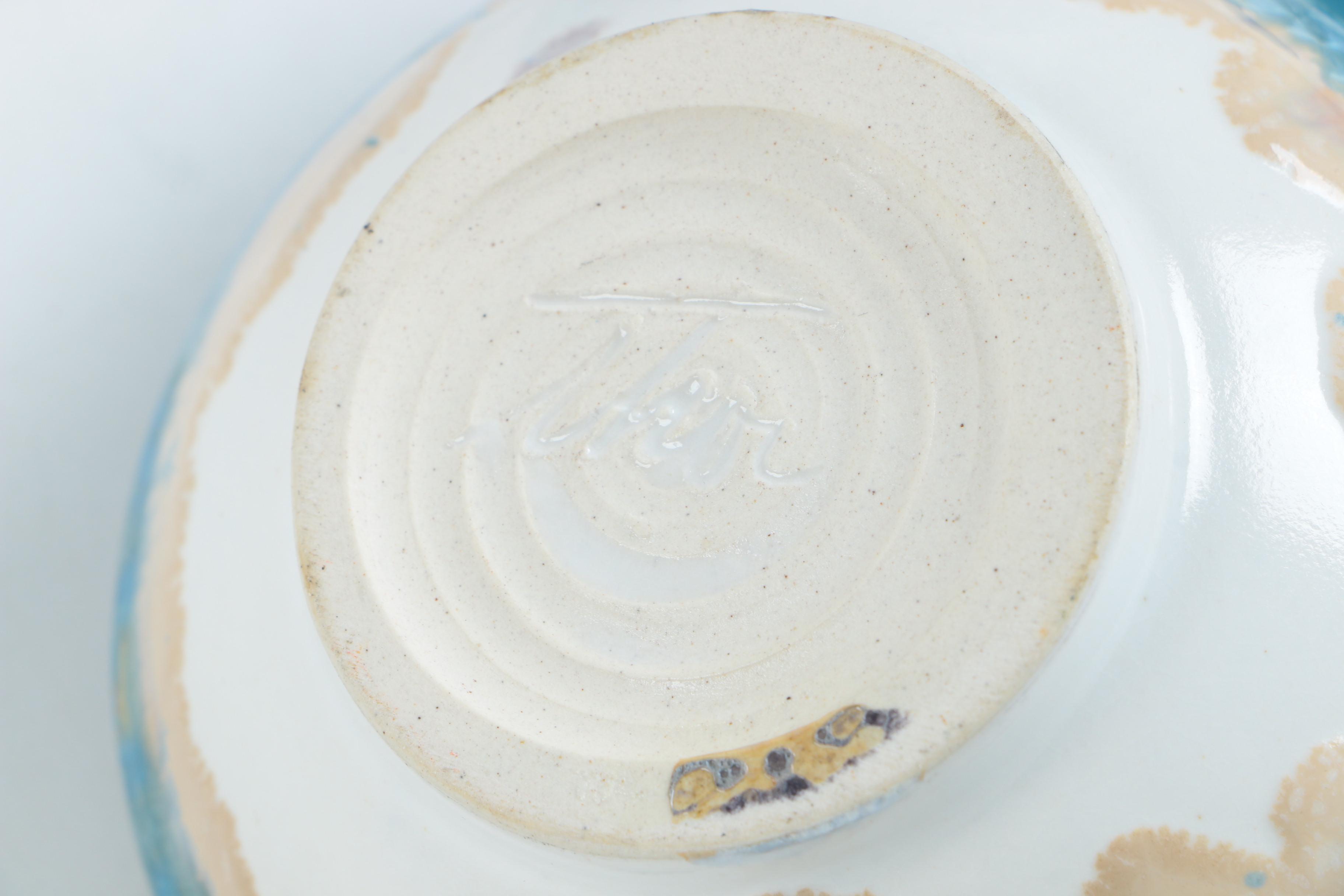 Art Pottery Serving Dishes Including Edgecomb Potters Crystalline