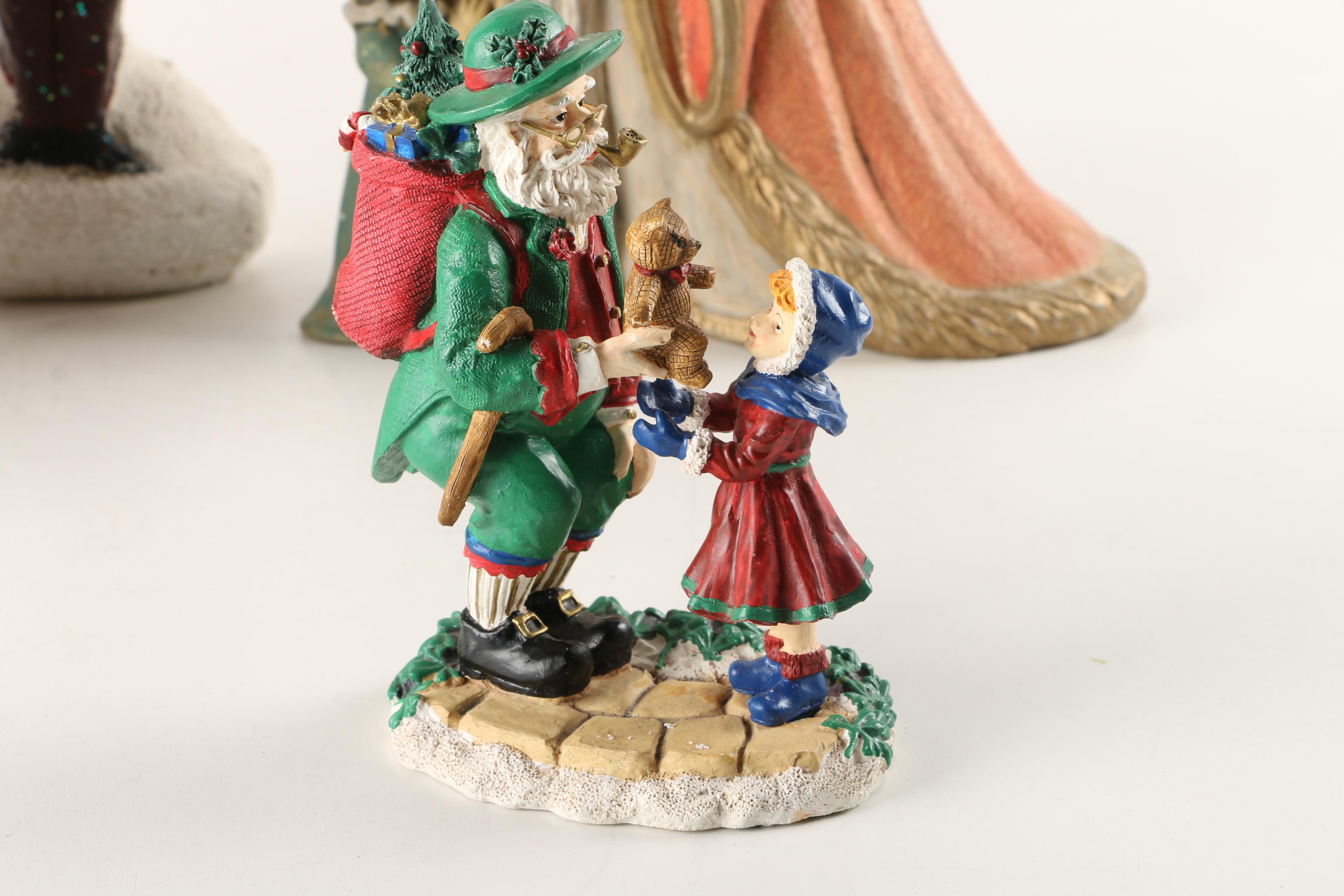 Eclectic Santa Figurines
