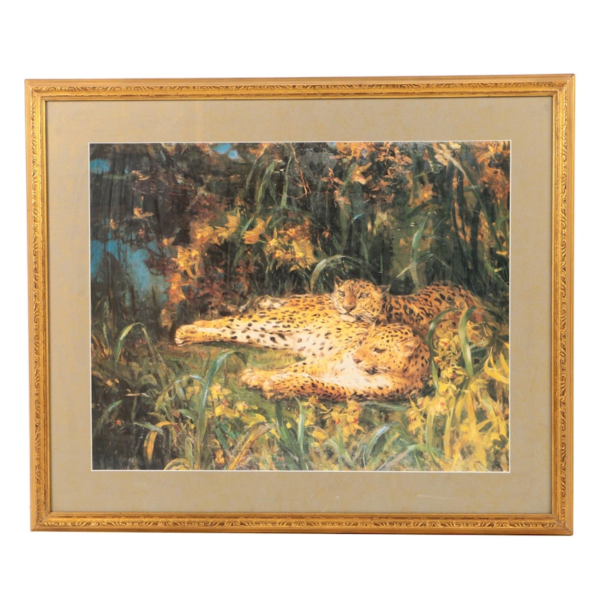 Reproduction Print After John Macallan Swan "Indian Leopards"