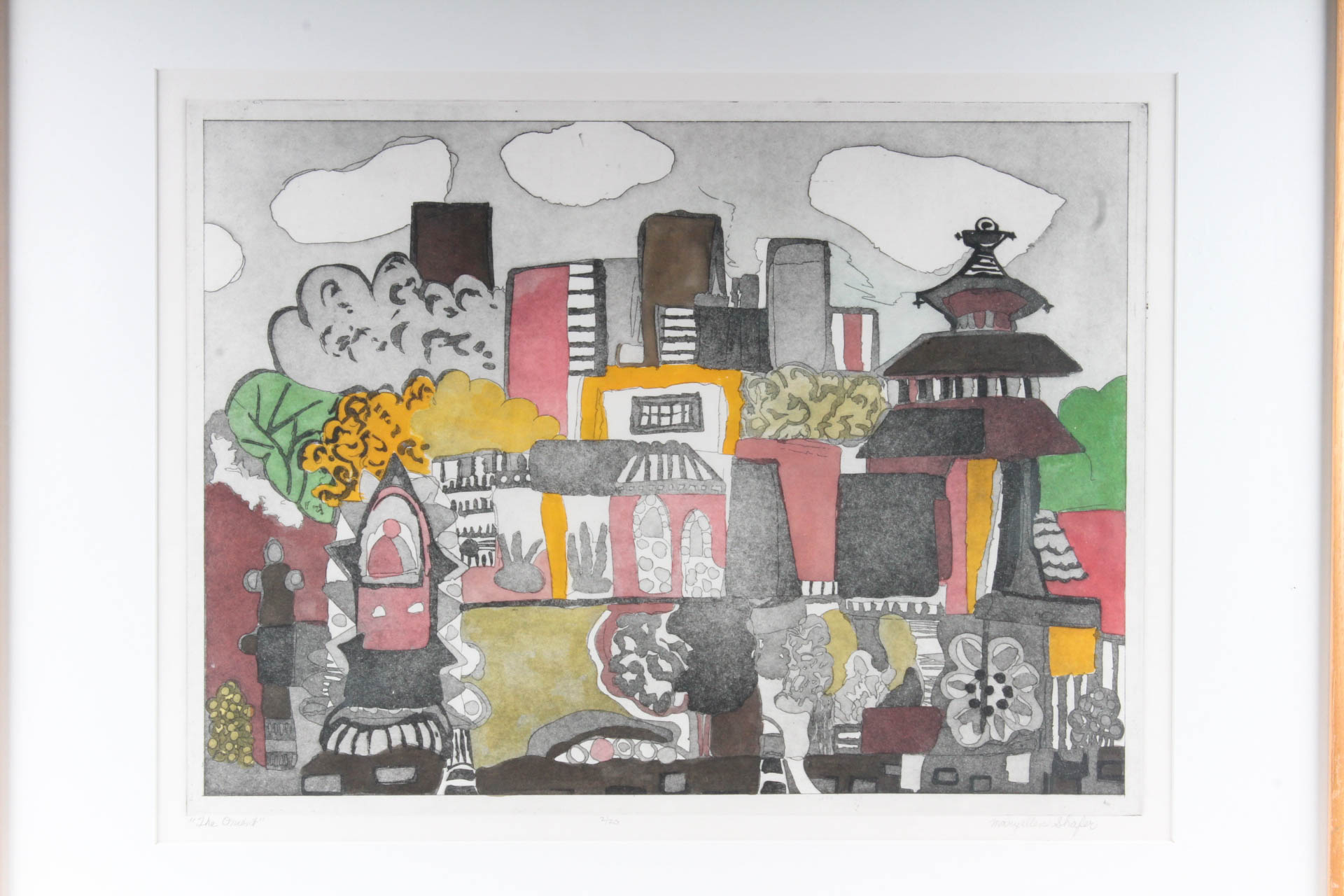 Maryellen Shafer Limited Edition Intaglio Print on Paper "The Orient"