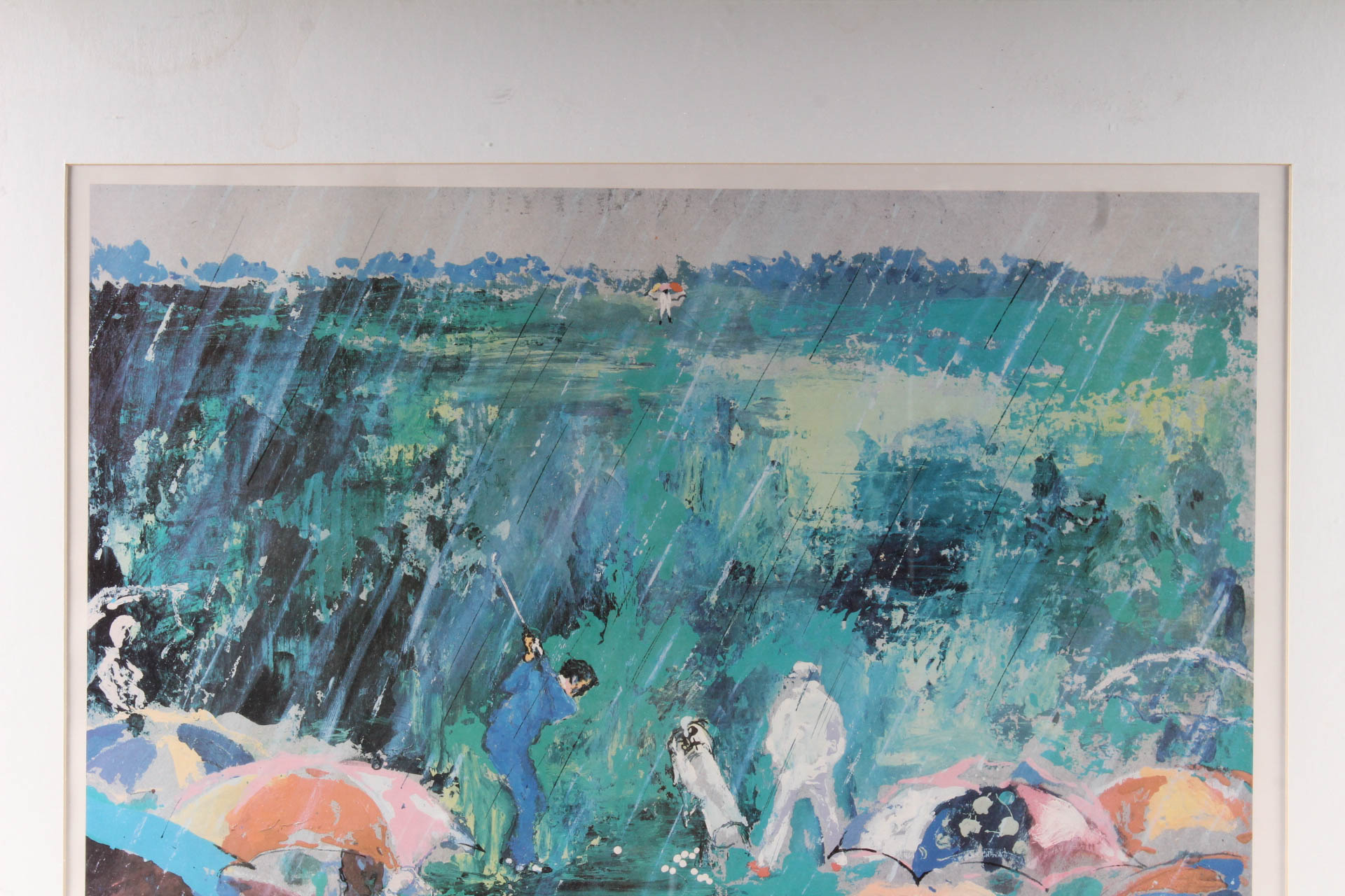 Offset Lithograph after Leroy Neiman "Arnie in the Rain"
