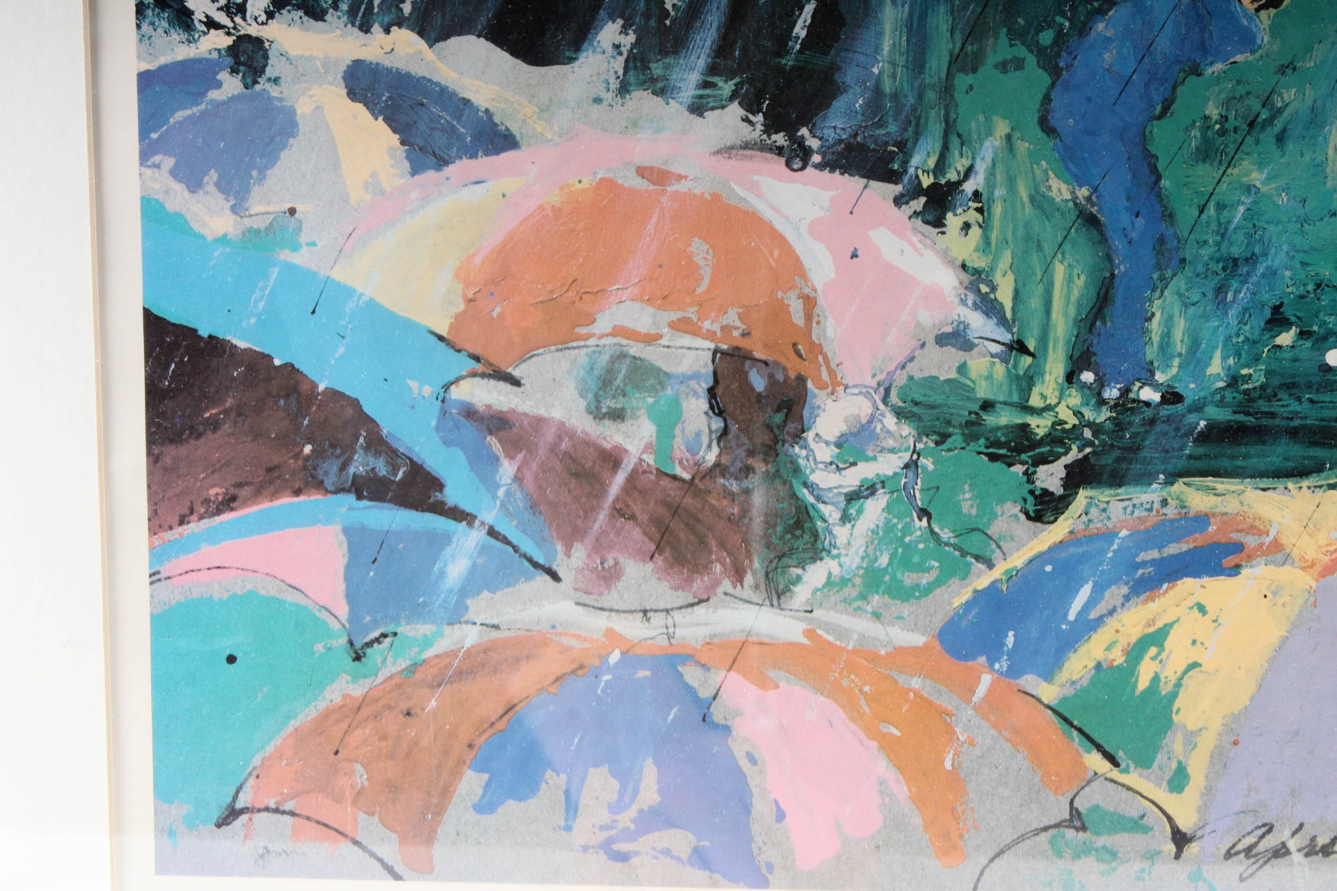 Offset Lithograph after Leroy Neiman "Arnie in the Rain"