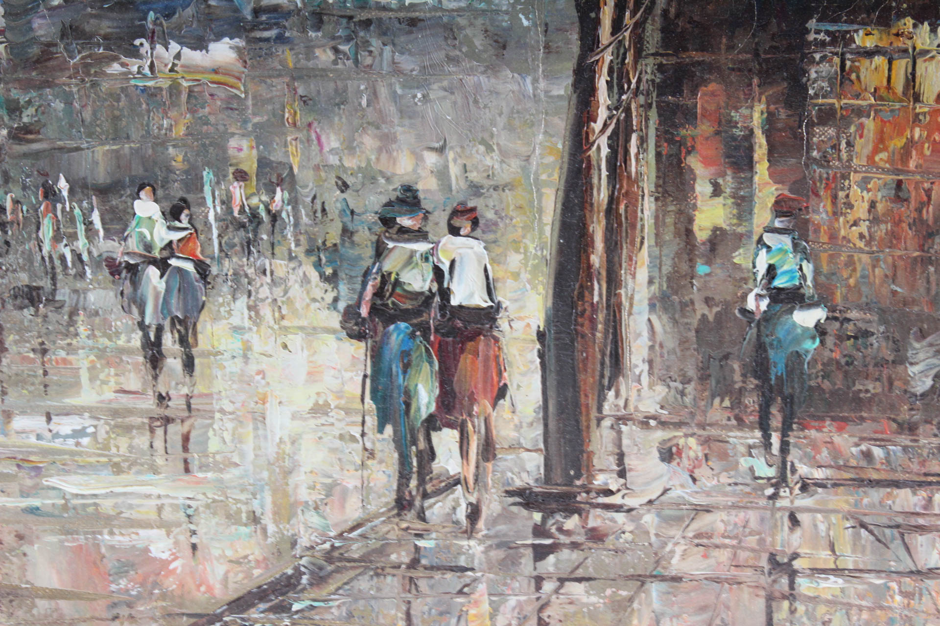 P. G. Tiele Mid Century Urbanscape Painting