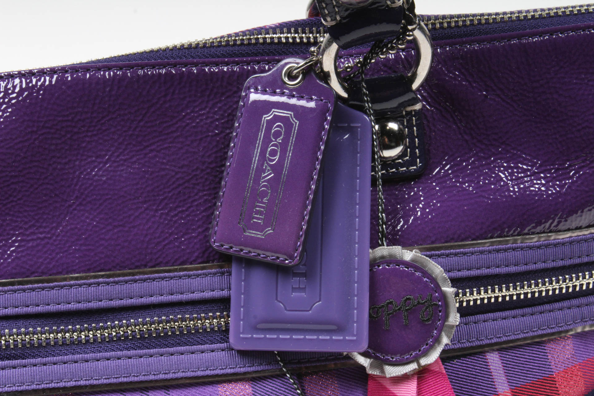 Coach Poppy Plaid Glam Shoulder Bag