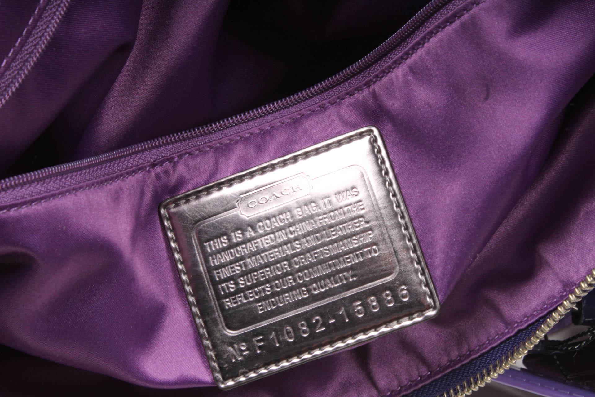 Coach Poppy Plaid Glam Shoulder Bag