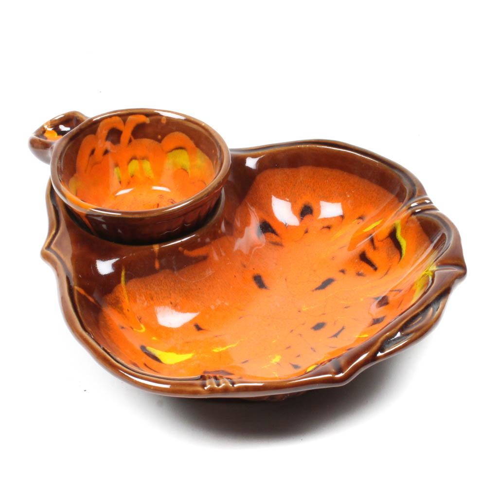 Vintage California Ceramic Chip and Dip Set