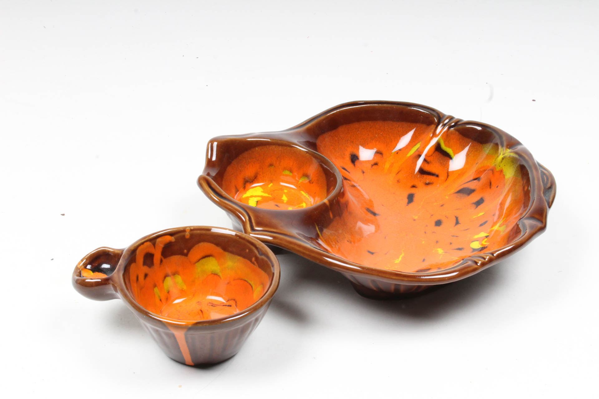 Vintage California Ceramic Chip and Dip Set