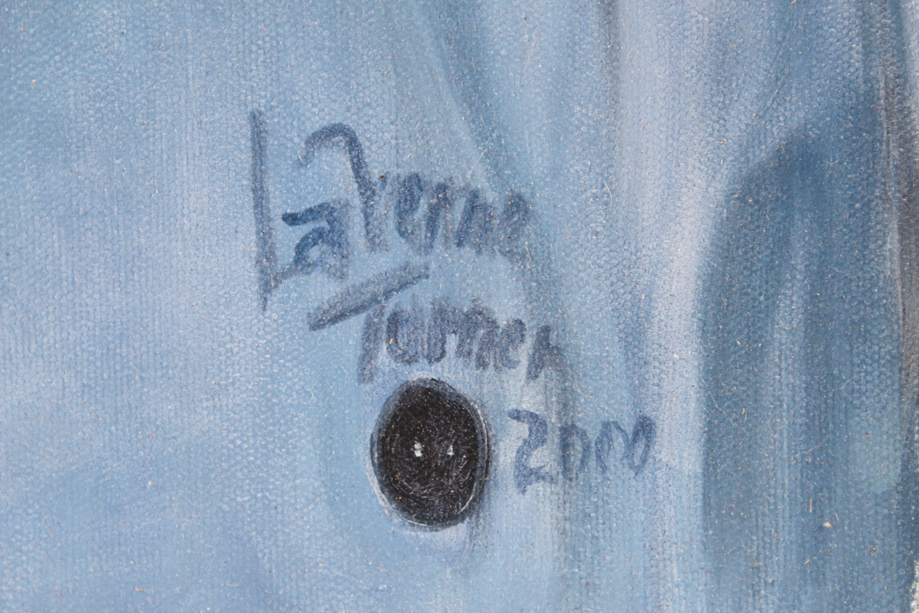 Framed Acrylic Painting of Young Boy