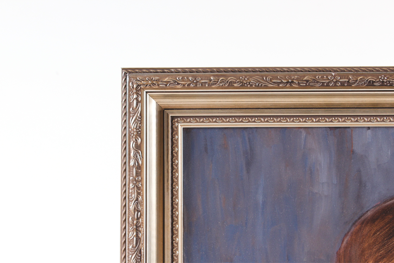 Framed Acrylic Painting of Young Boy