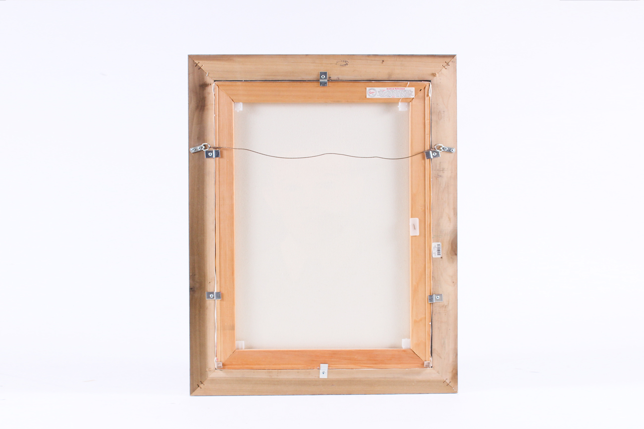 Framed Acrylic Painting of Young Boy