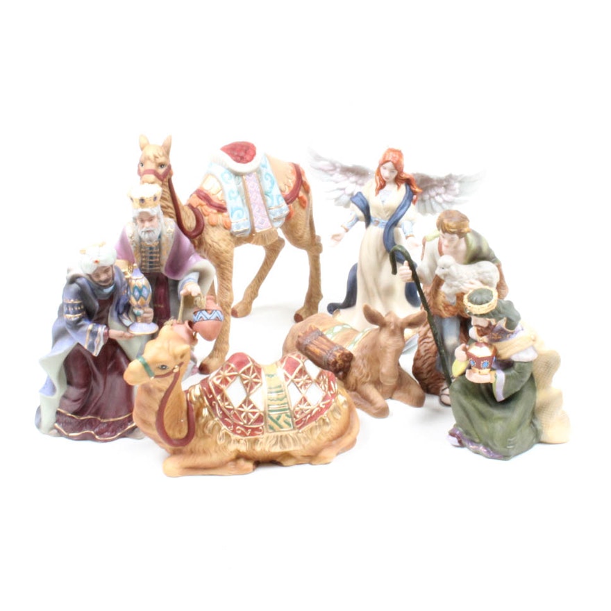 Hawthorne Village Thomas Kinkade Nativity Figures