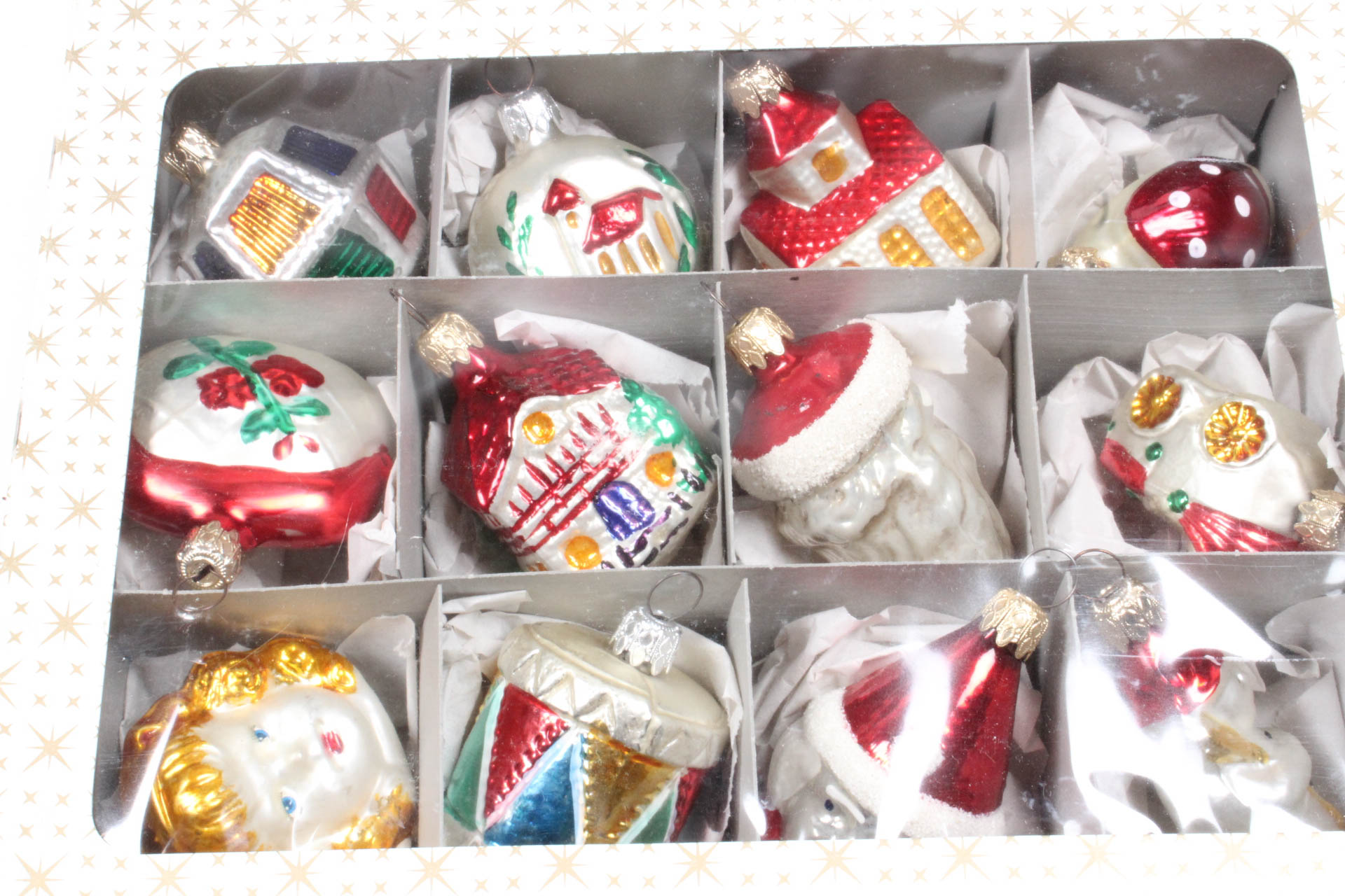 Reproduction Glass Christmas Ornaments