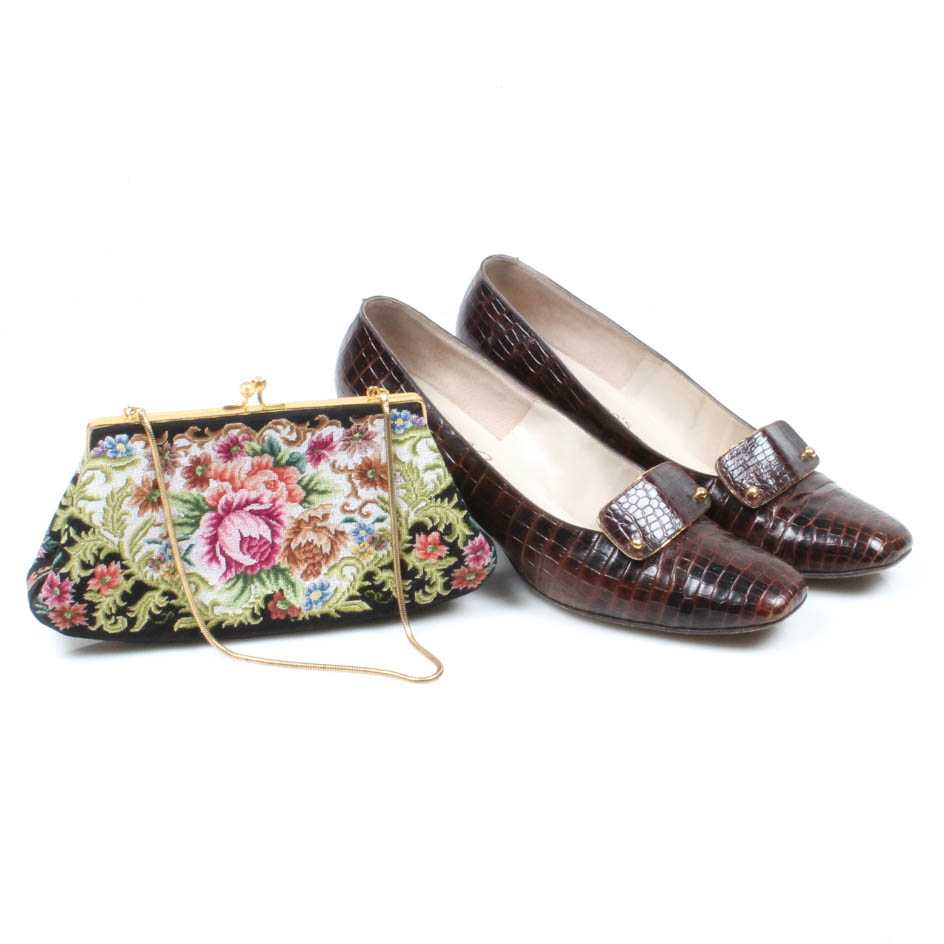 Vintage Montaldo's Shoes and Handbag