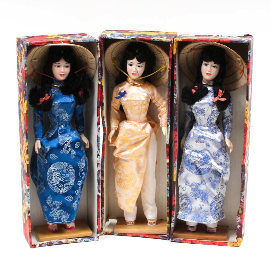 Vintage Vietnamese Collector Dolls