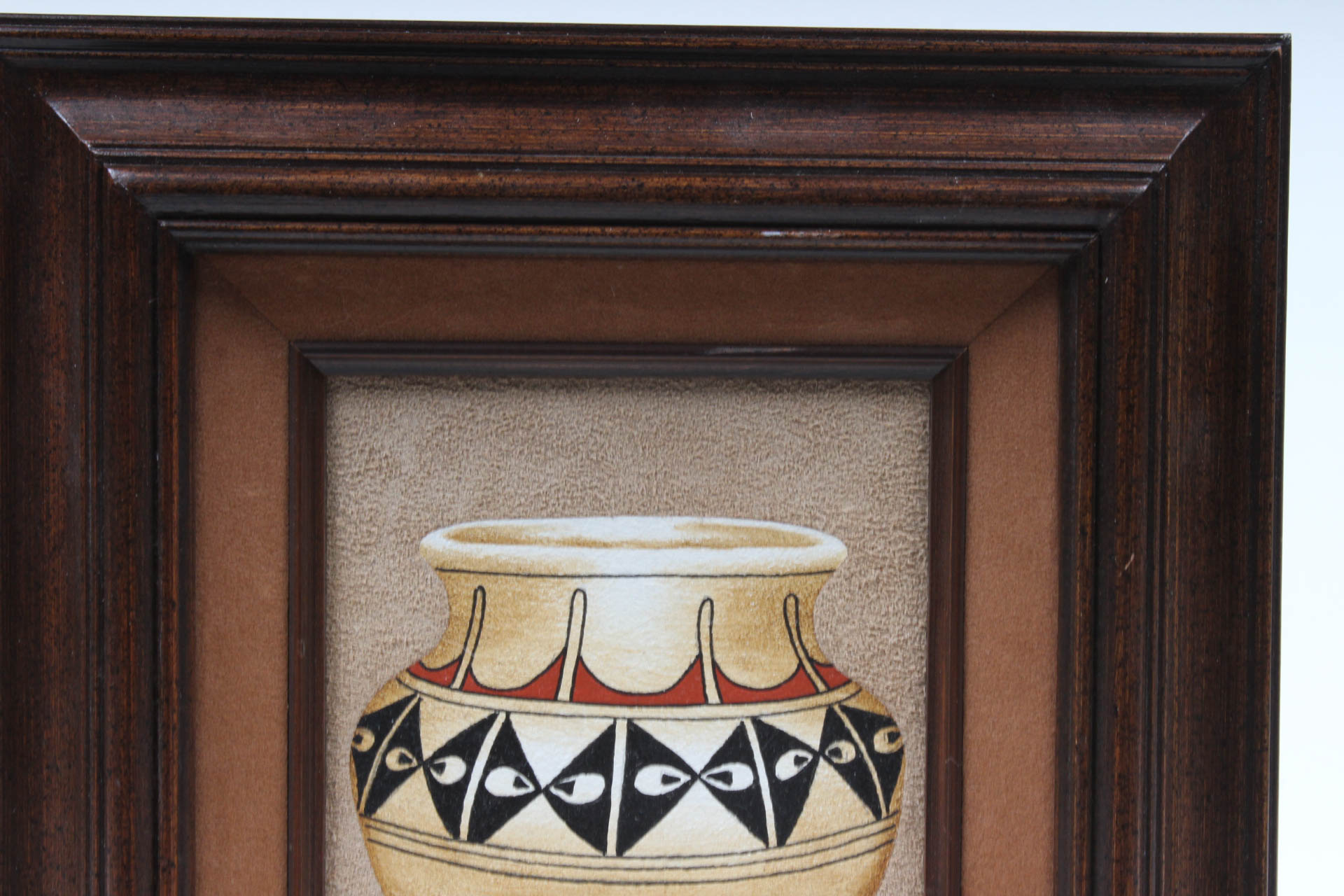 Hopi Erv Johnson Acrylic on Leather Painting