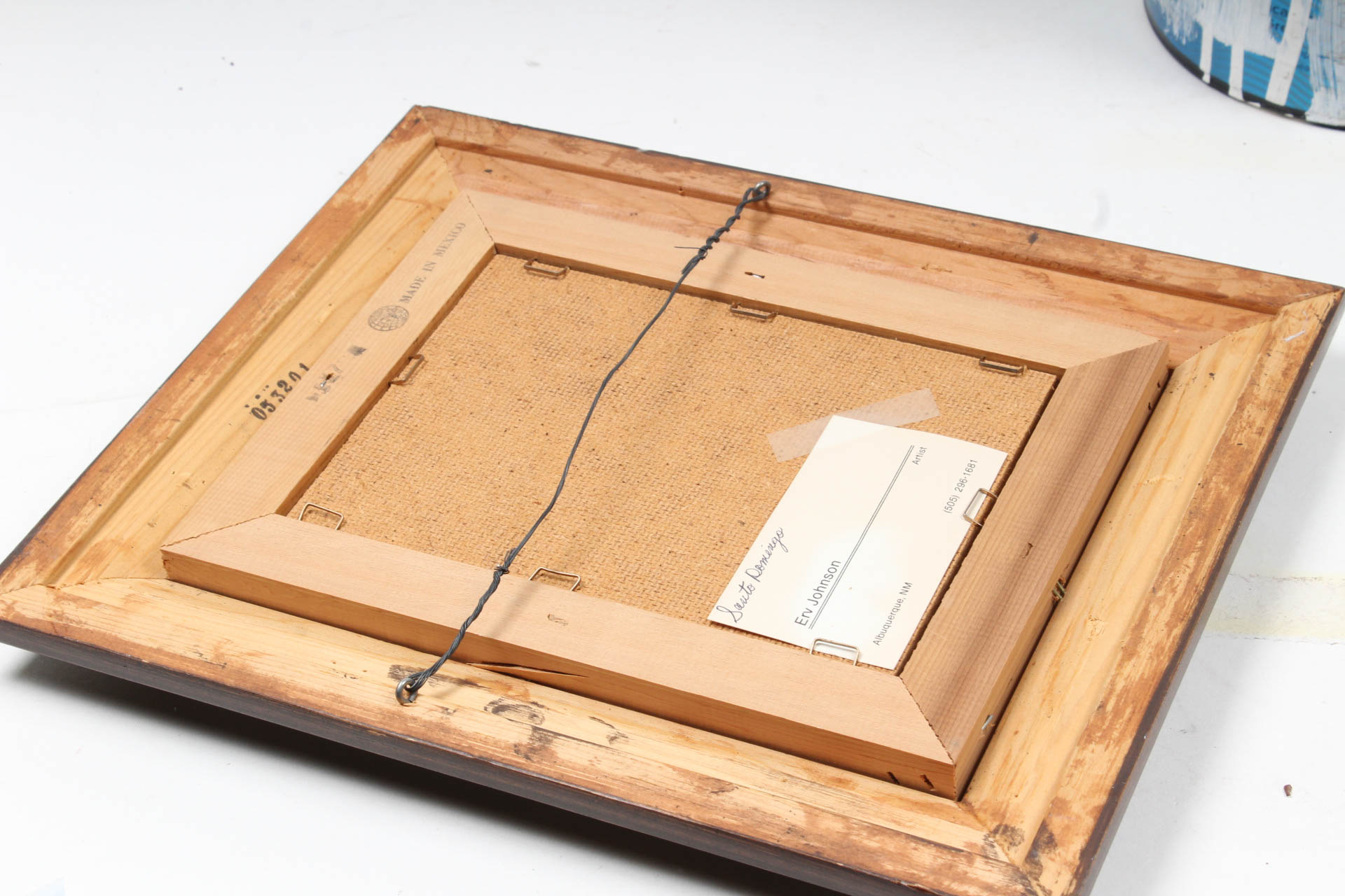 Hopi Erv Johnson Acrylic on Leather Painting