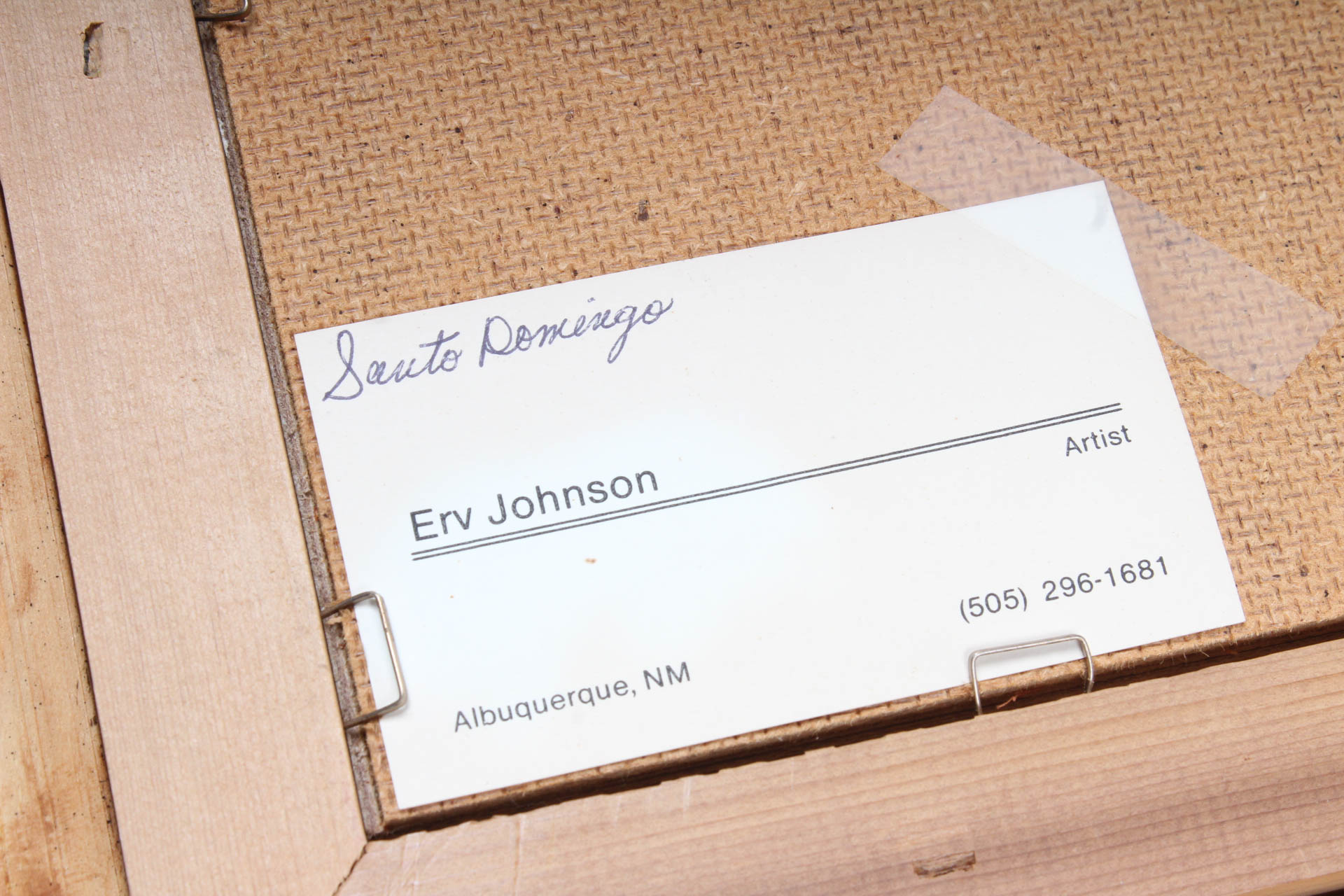 Hopi Erv Johnson Acrylic on Leather Painting