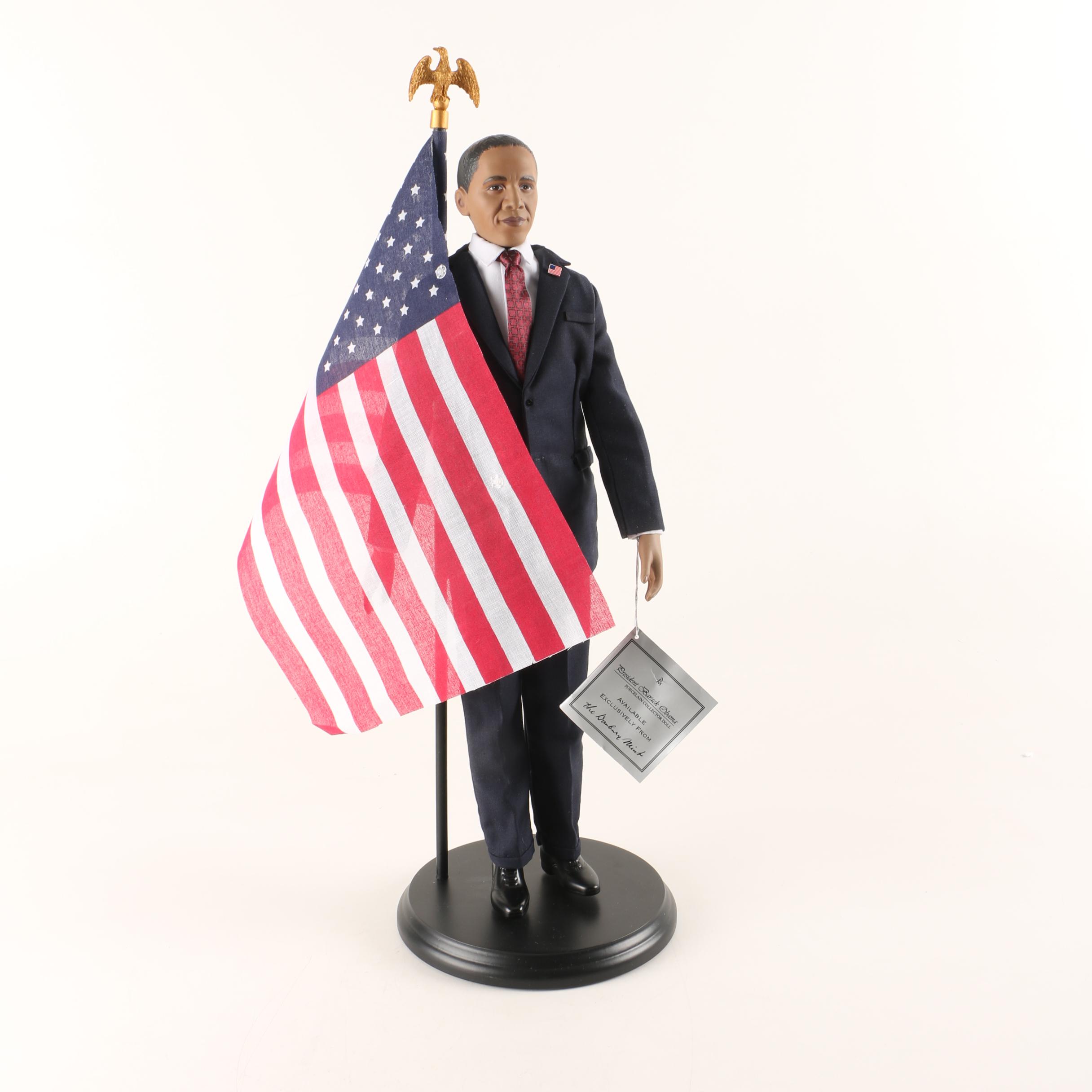 Danbury Mint "Michele Obama" and "Barack Obama" Porcelain Dolls