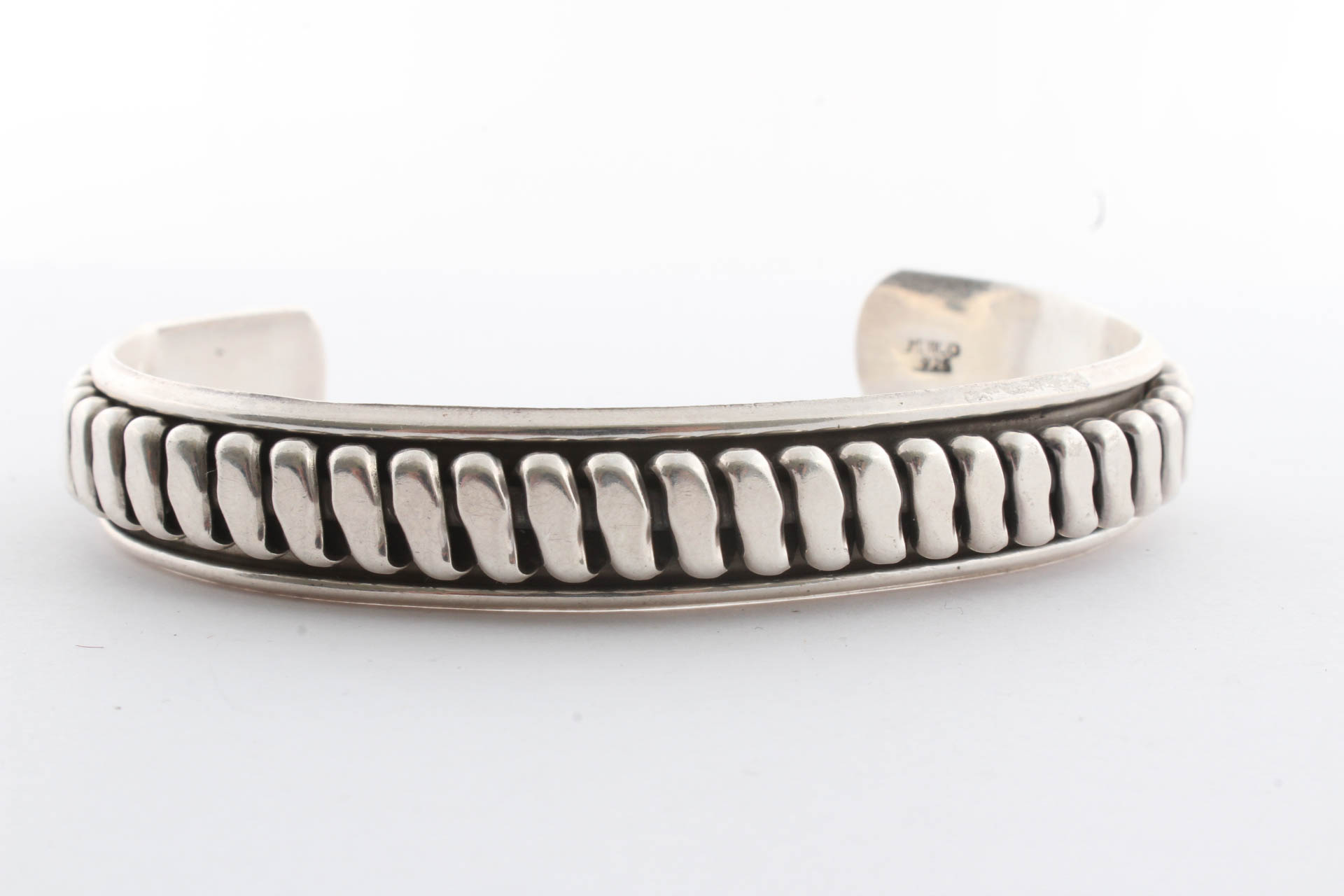 Sterling Silver Roped Cuff