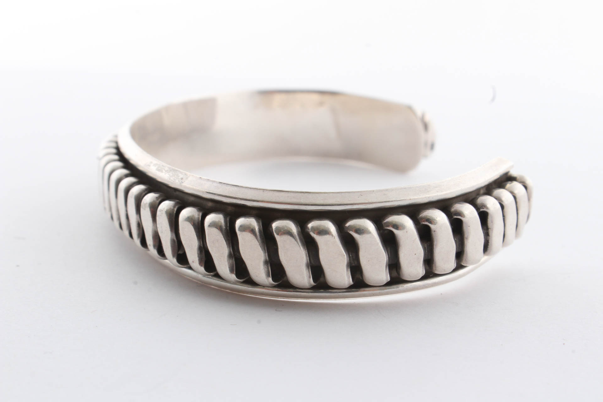 Sterling Silver Roped Cuff