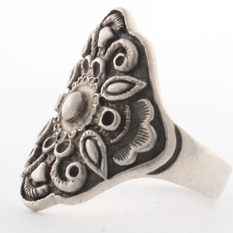 Sterling Silver Repousse Ring