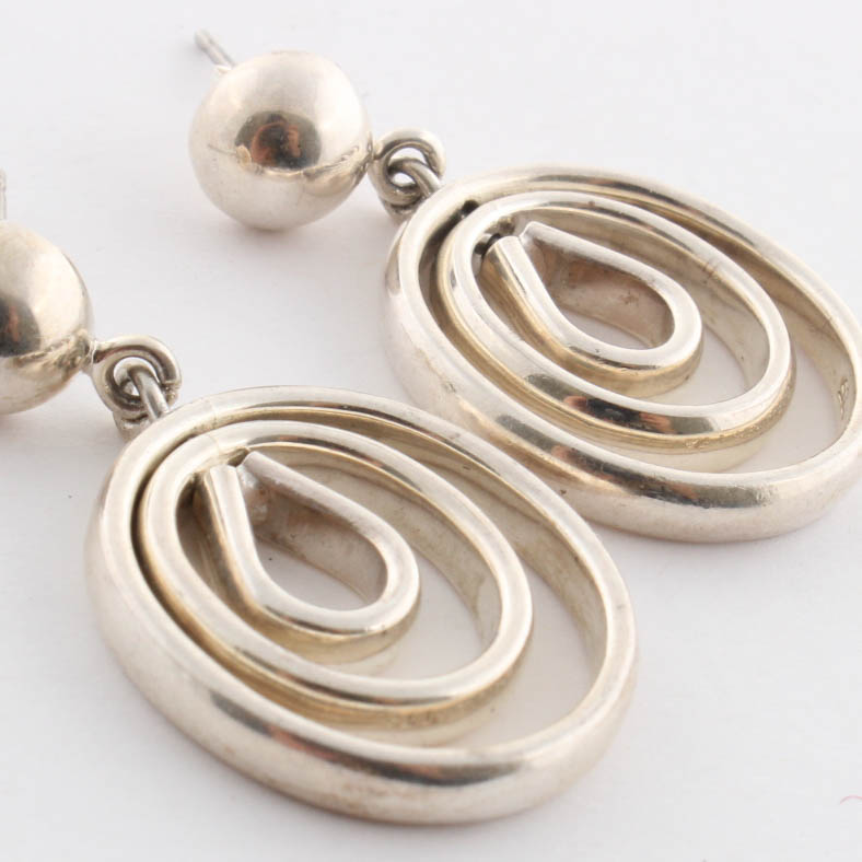 Sterling Silver Triple Hoop Earrings