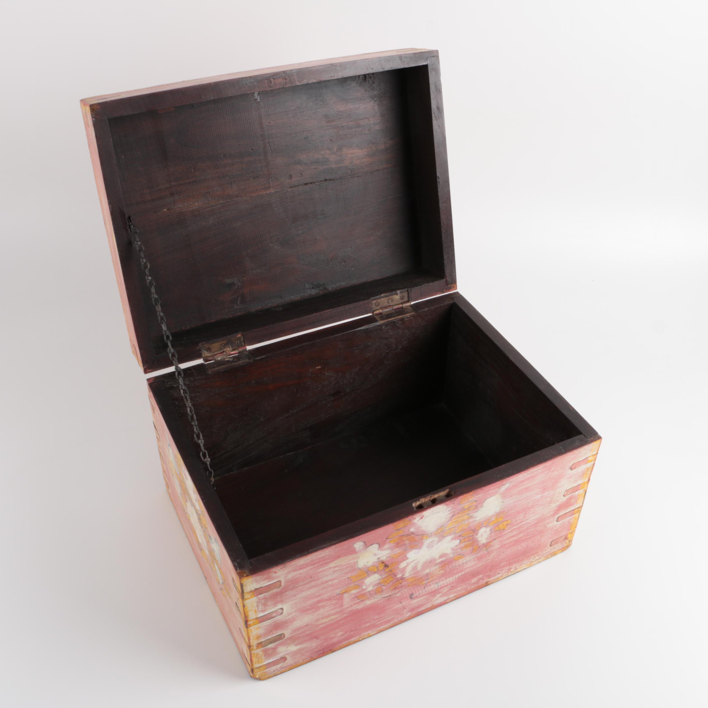 Vintage Wood Storage Box