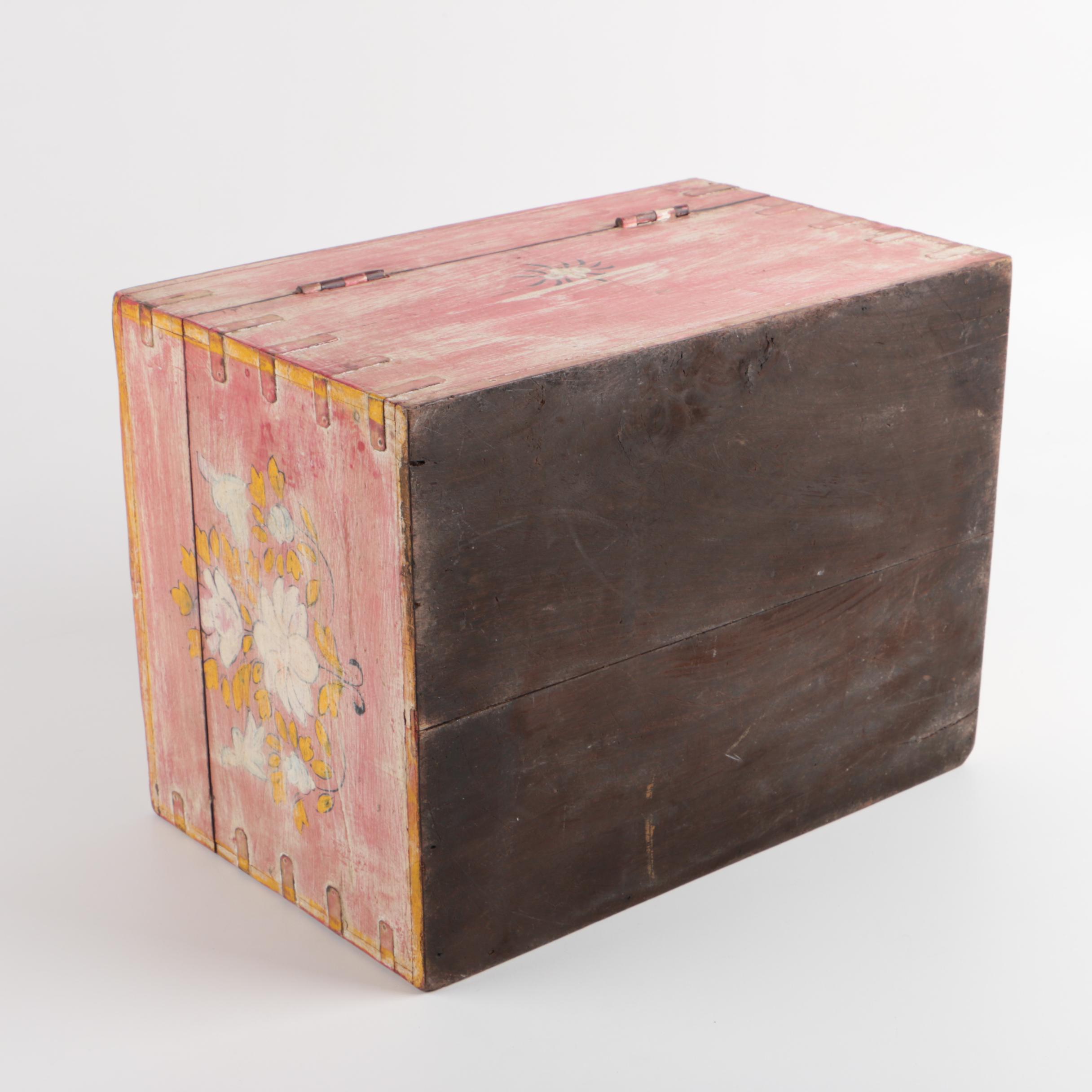 Vintage Wood Storage Box