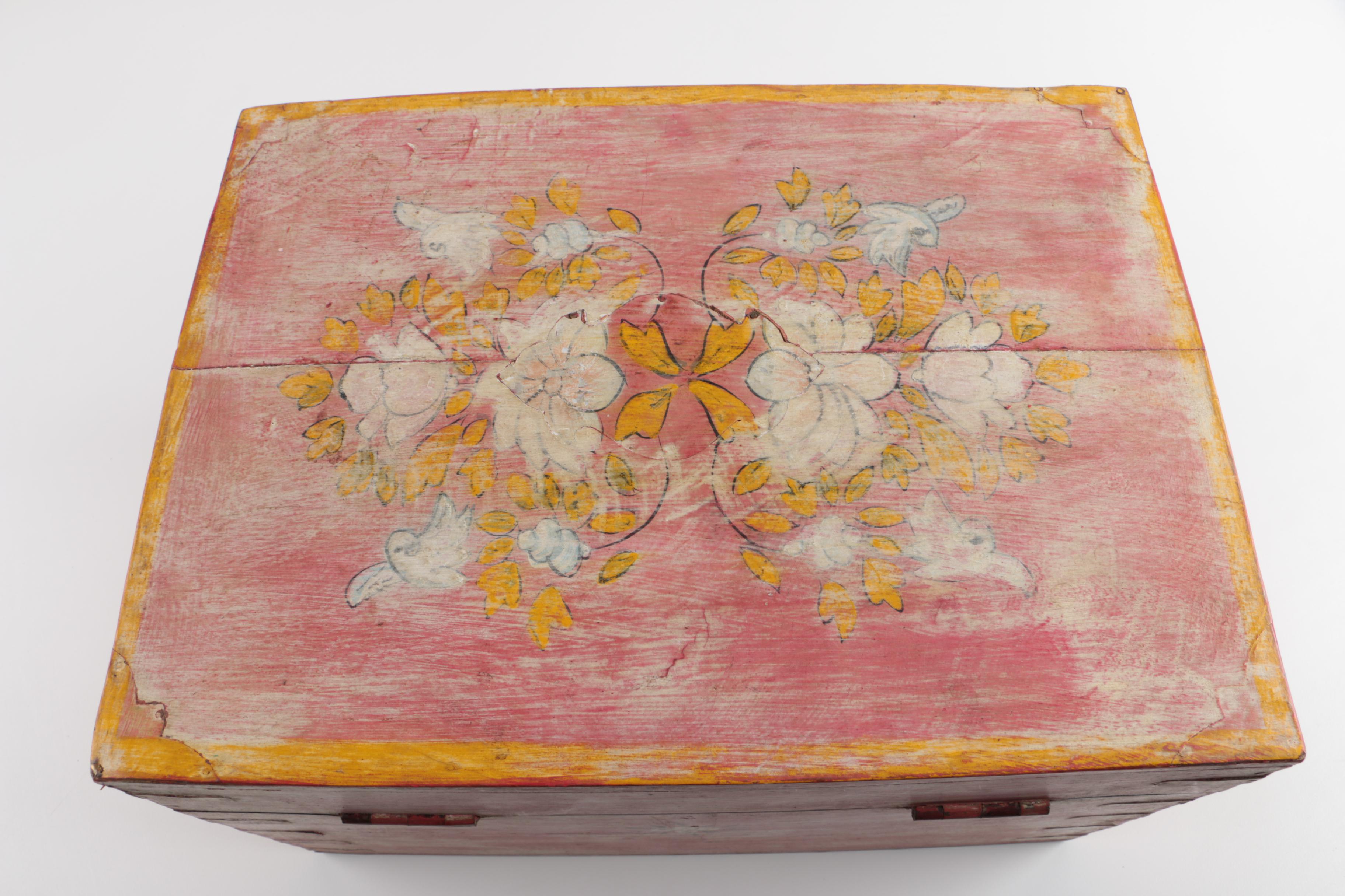 Vintage Wood Storage Box