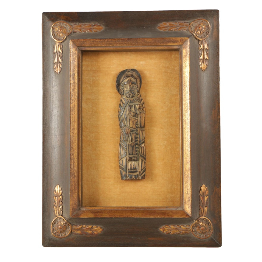 Carved Wooden Figurine of Christ