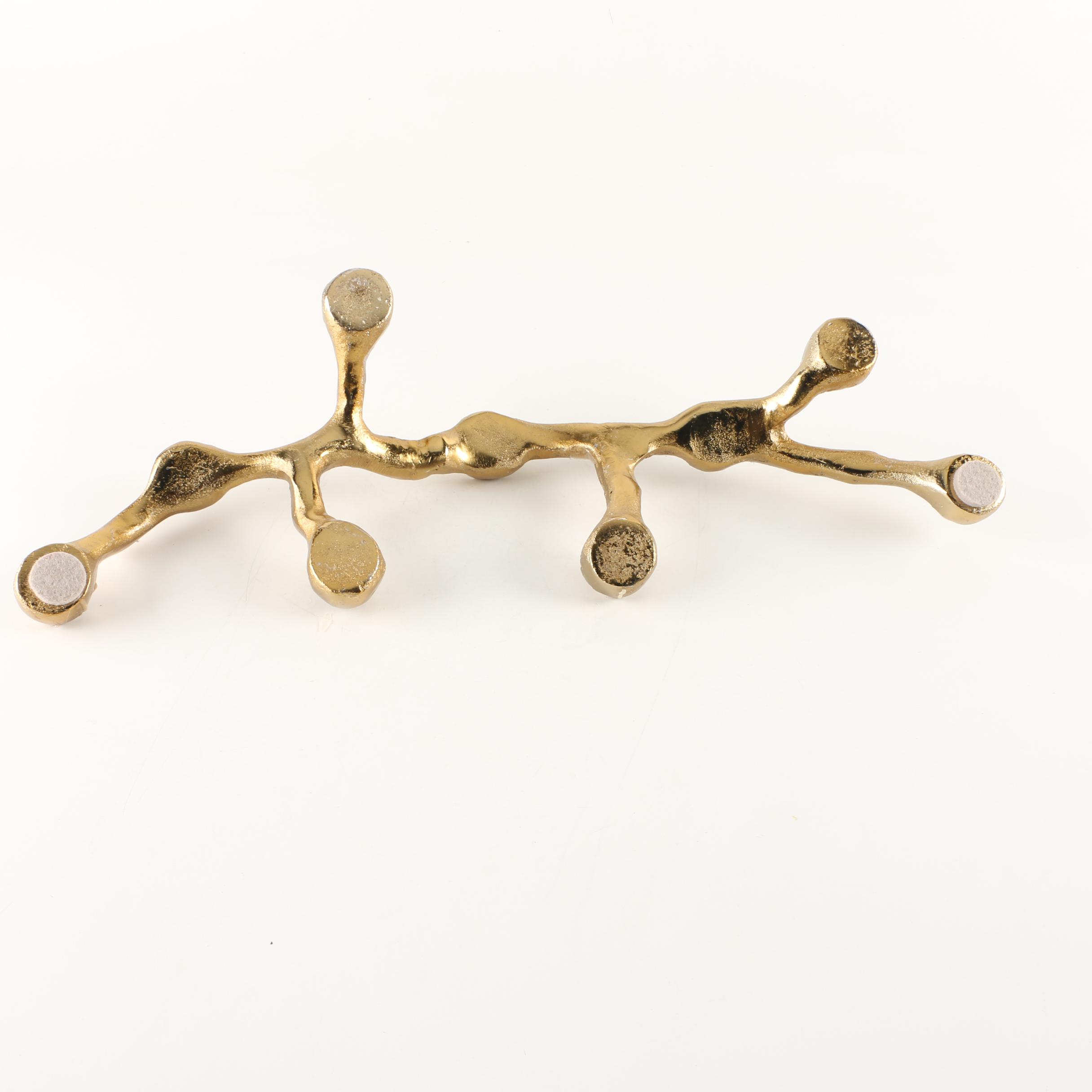 Free Form Gold-Tone Metal Candle Holder