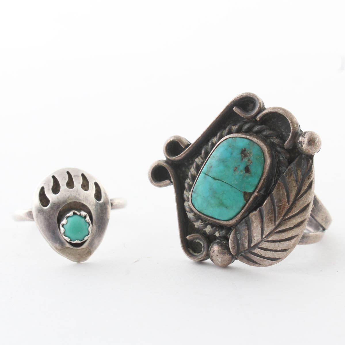 Sterling Silver Natural Turquoise Rings