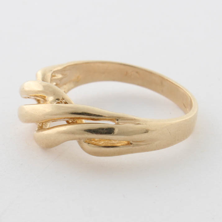 14K Yellow Gold Pierced Rope Ring