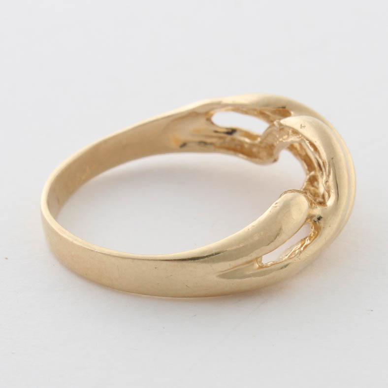 14K Yellow Gold Pierced Rope Ring