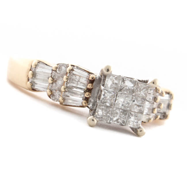 14K Yellow Gold Diamond Ring
