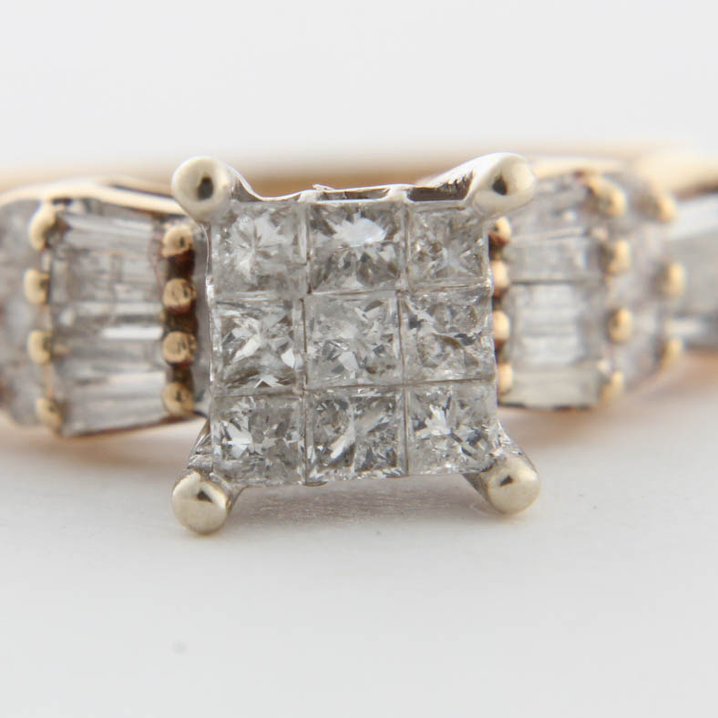 14K Yellow Gold Diamond Ring