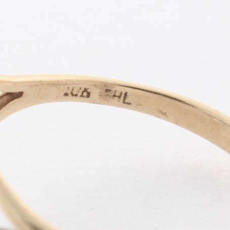 10K Yellow Gold Natural Blue Topaz Diamond Ring