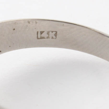 14K White Gold & Synthetic Sapphire Ring