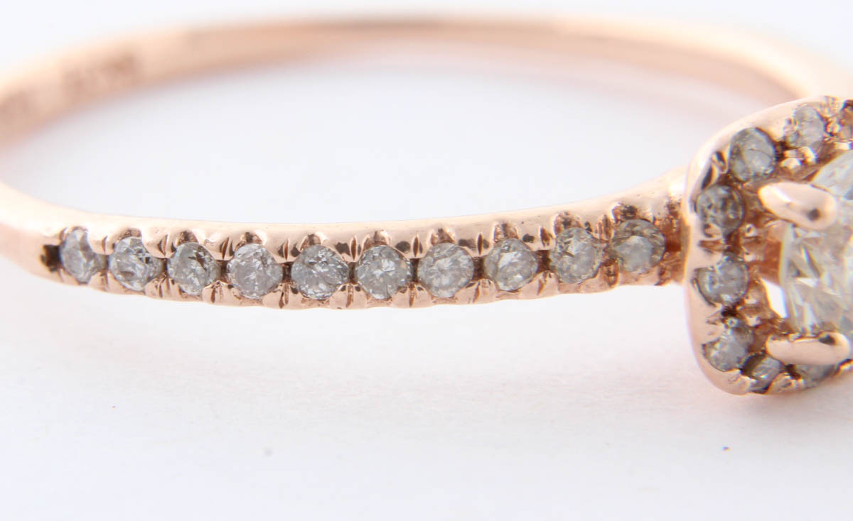 10K Rose Gold & Diamond Ring
